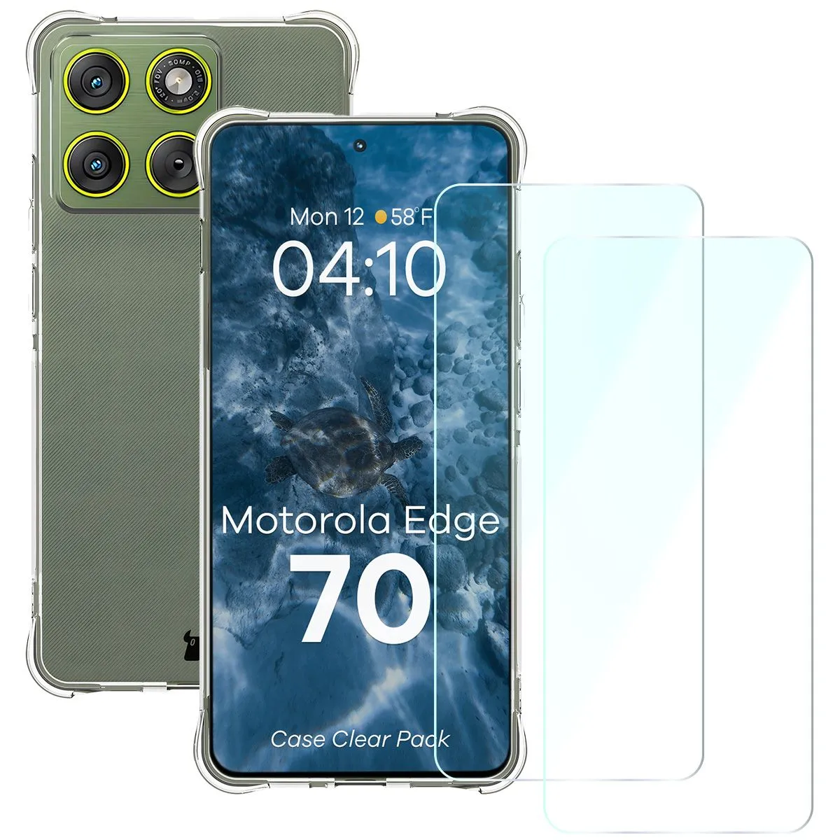 Szkło hartowane Bizon Case Clear Pack do Motorola Edge 70 Przezroczysty