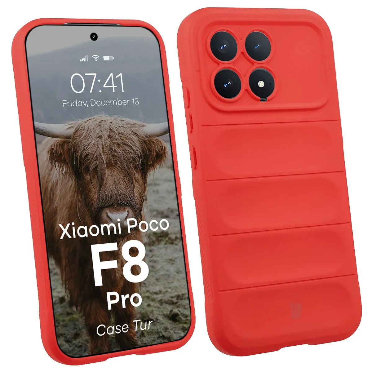 Etui Bizon Tur do Xiaomi POCO F8 Pro Czerwony