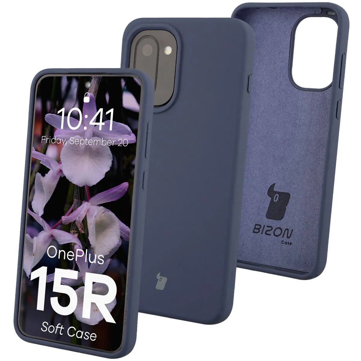 Etui Bizon Soft do OnePlus 15R Granatowy