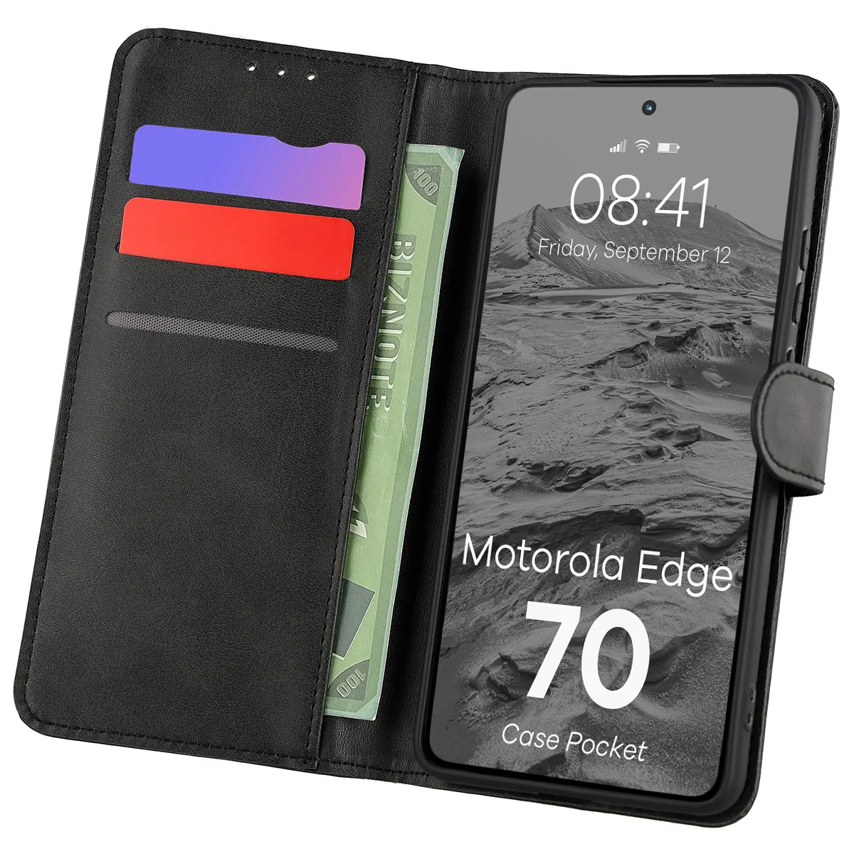 Etui Bizon Pocket do Motorola Edge 70 Czarny