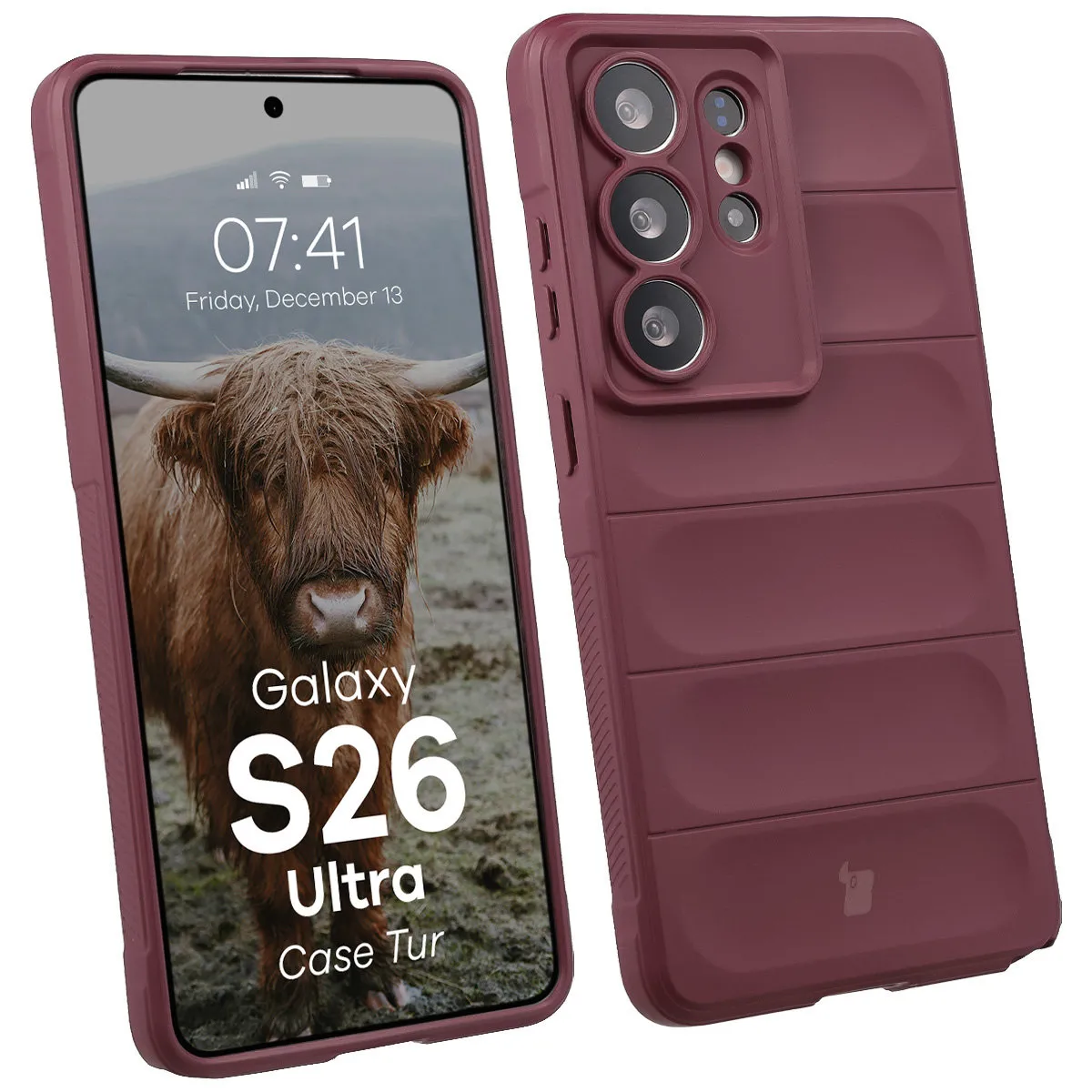 Etui Bizon Tur do Galaxy S26 Ultra Ciemnofioletowy