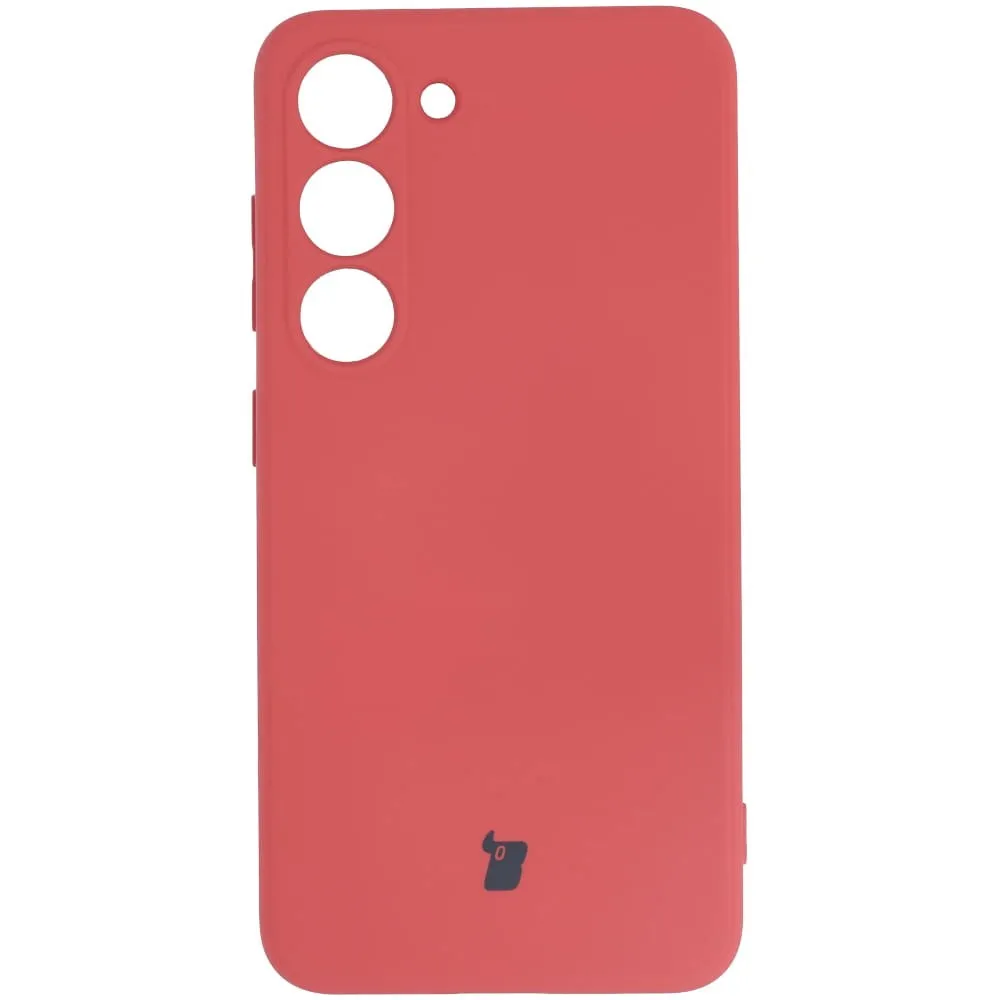 Etui Bizon Silicone Sq do Galaxy S23 Różowo-Czerwony