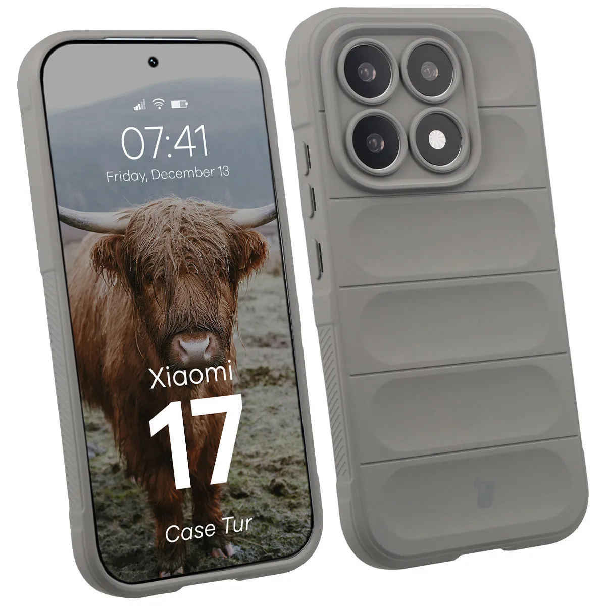 Etui Bizon Tur do Xiaomi 17 Jasnoszary