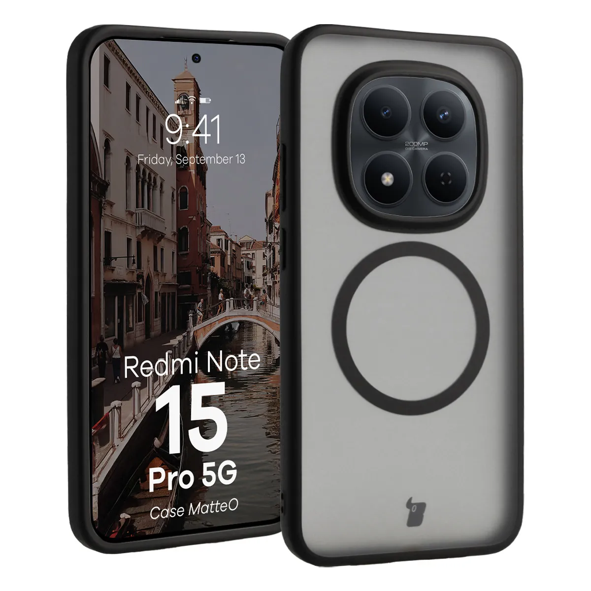 Etui Bizon MatteO do Xiaomi Redmi Note 15 Pro 5G Czarny