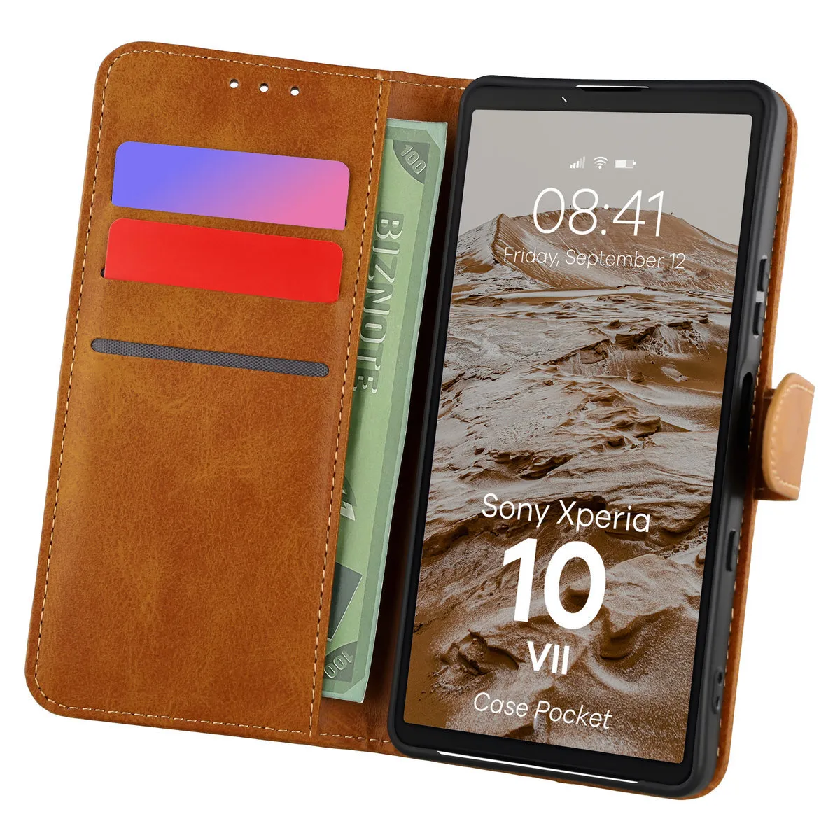 Etui Bizon Pocket do Sony Xperia 10 VII Brązowy