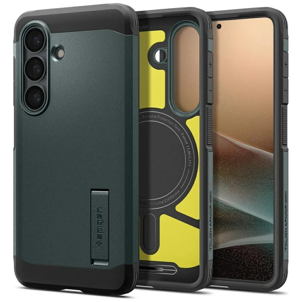 Etui Spigen Tough Armor Mag MagSafe do Galaxy S26 Abyss green