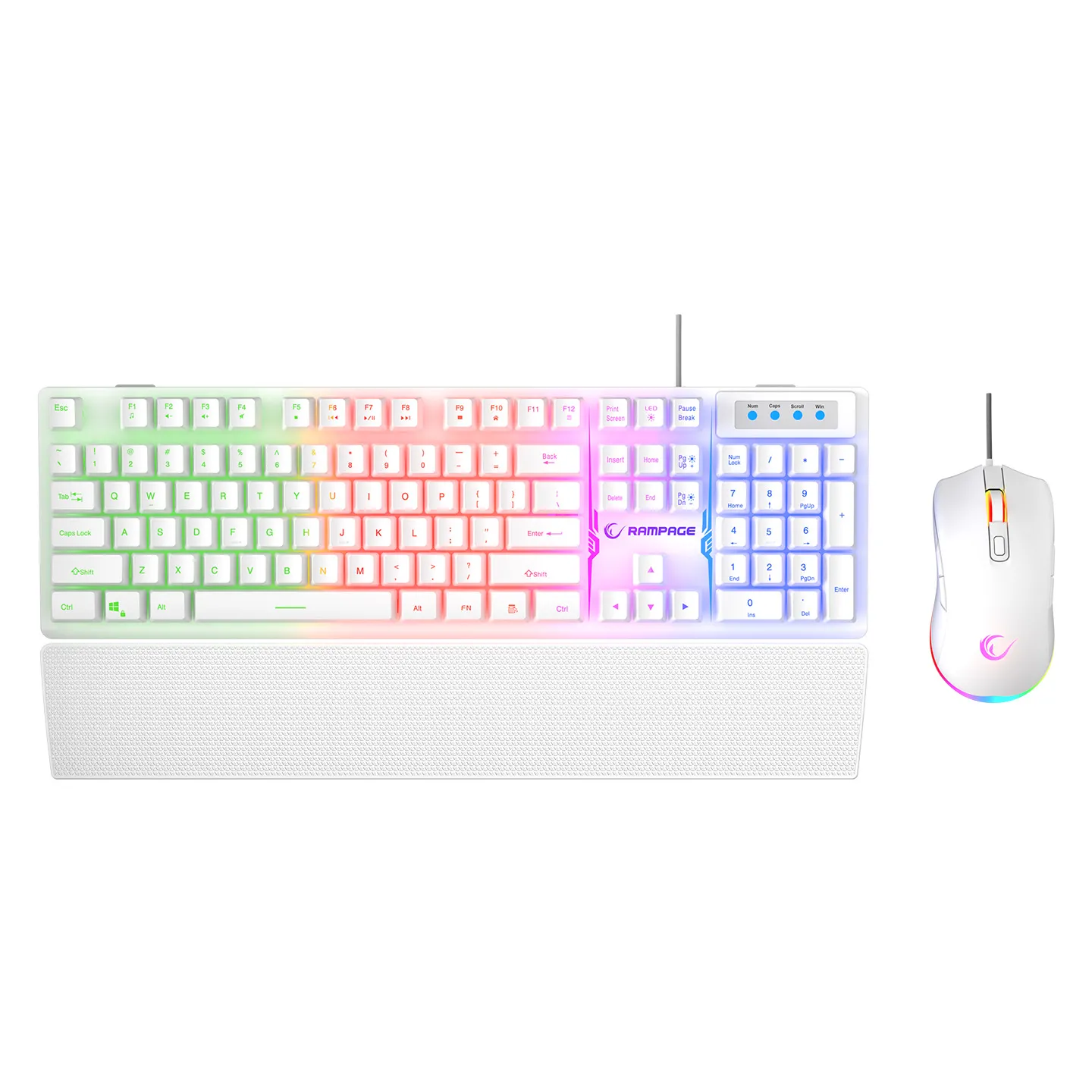 Zestaw Rampage KM-RX7 Fortuna V2 Biały