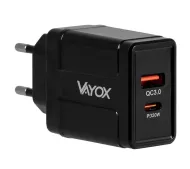 Vayox VA0007 Premium line QC3.0 PD USB-A USB-C 38W Czarny