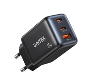Unitek GaN 2x USB-C USB-A 65W Czarny