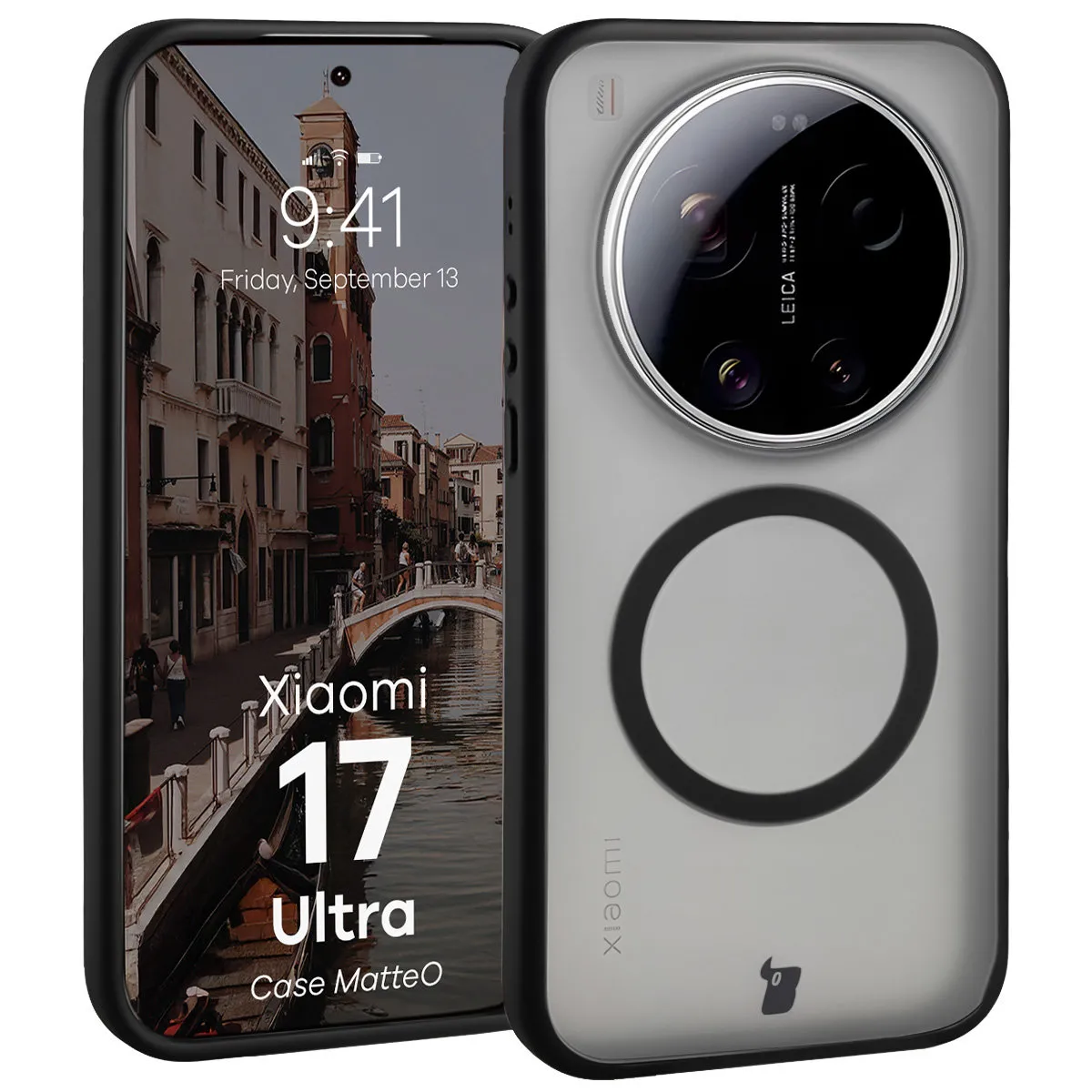 Etui Bizon Case MatteO do Xiaomi 17 Ultra Czarny