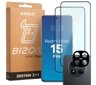 Bizon Szkło + szybka na aparat Glass Edge Pack do Xiaomi Redmi Note 15 Pro 5G 2 sztuki