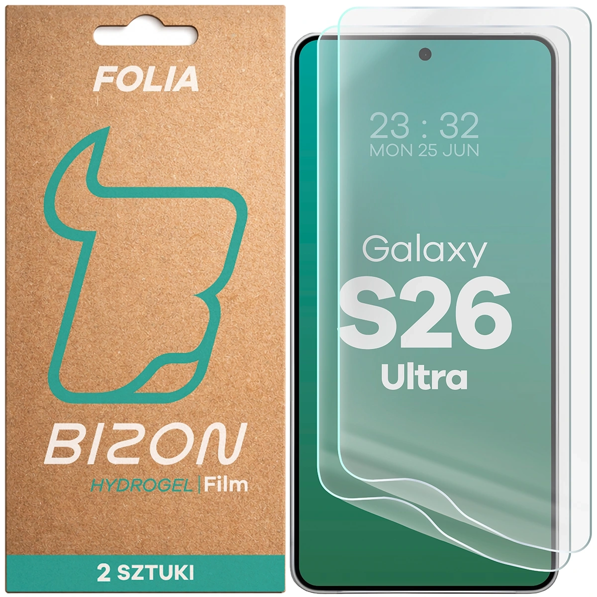 Folia hydrożelowa Bizon na ekran Film Hydrogel Front Duo do Galaxy S26 Ultra 2 sztuki