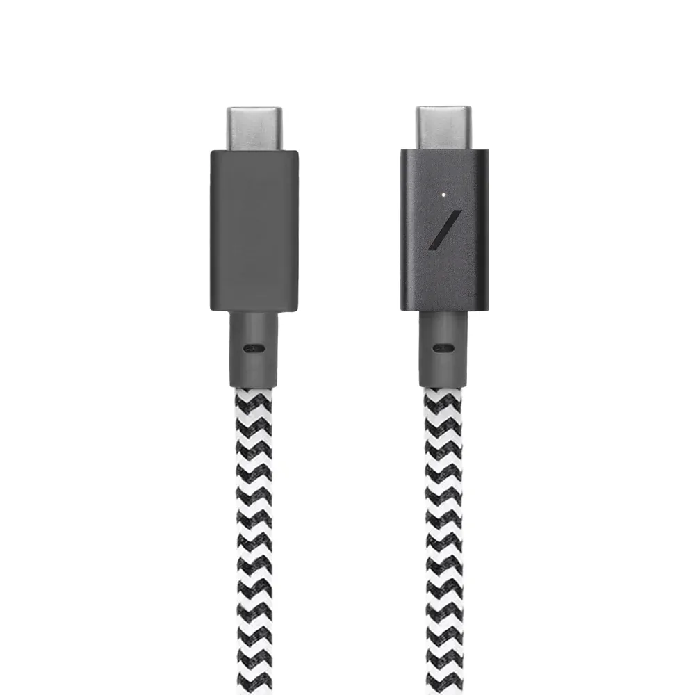 Kabel Native Union BELT-PRO2-ZEB-NP USB-C do USB-C 2,4m 240W Czarno-biały
