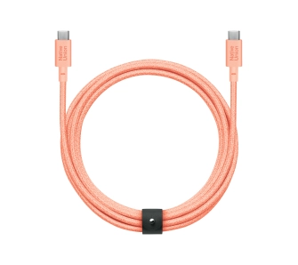 Kabel Native Union BELT-XL-C-APR-3-NP USB-C do USB-C 3m 100W Różowy