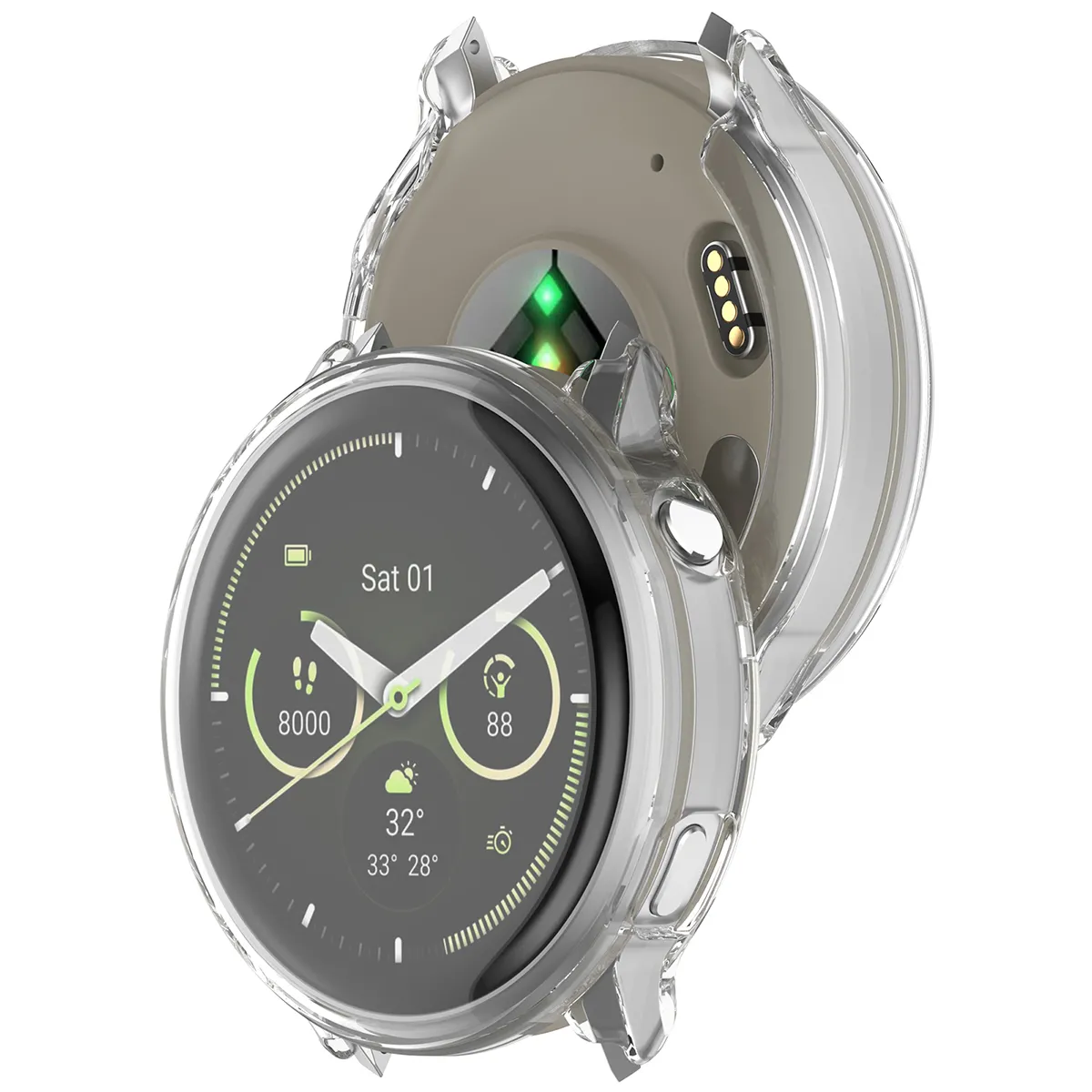 Etui Bizon Case Watch Felipe do Garmin Venu 4 41 mm Przeźroczysty