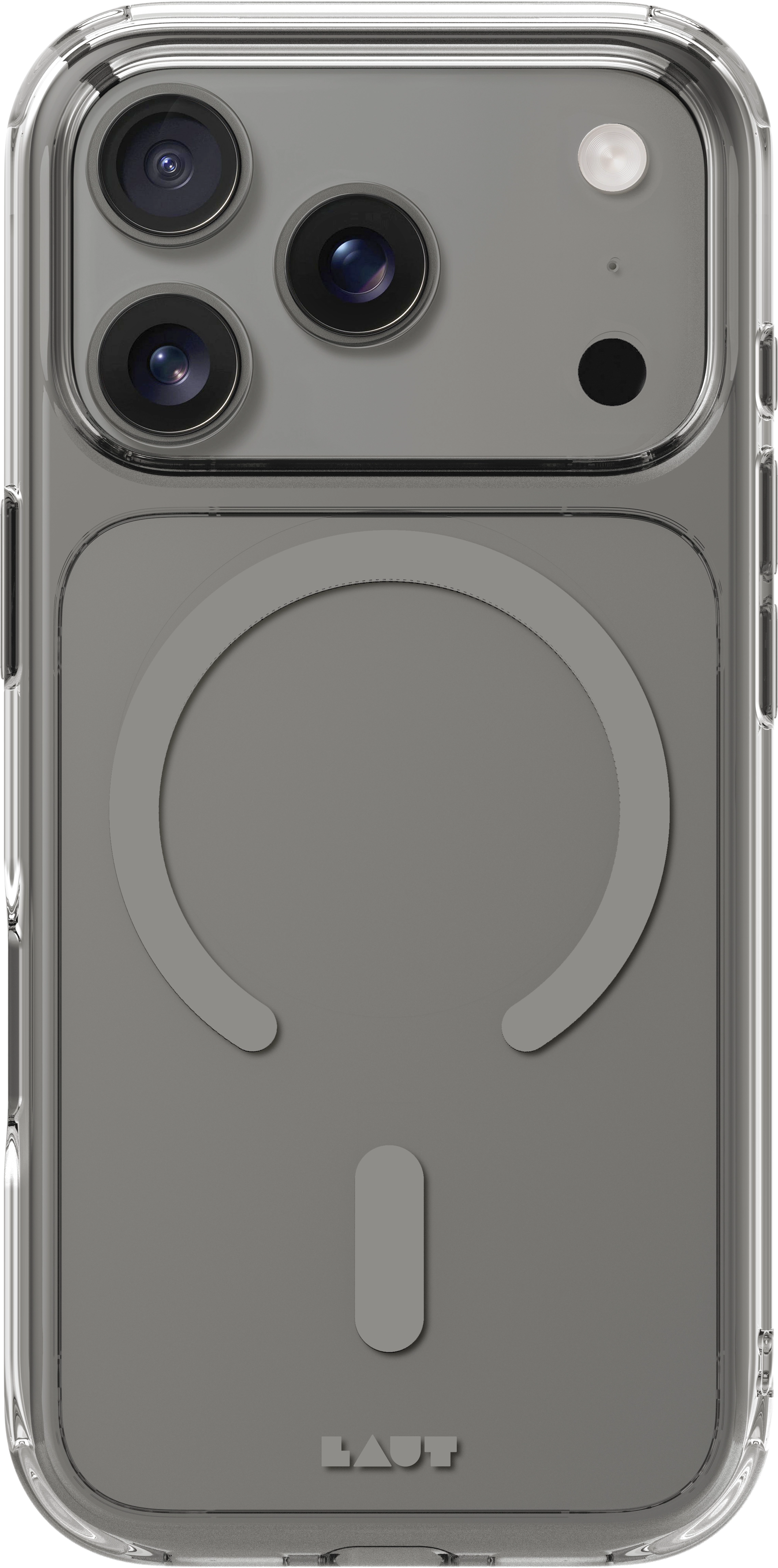 Etui Laut Crystal Fluro MagSafe do iPhone 17 Pro Max Szary