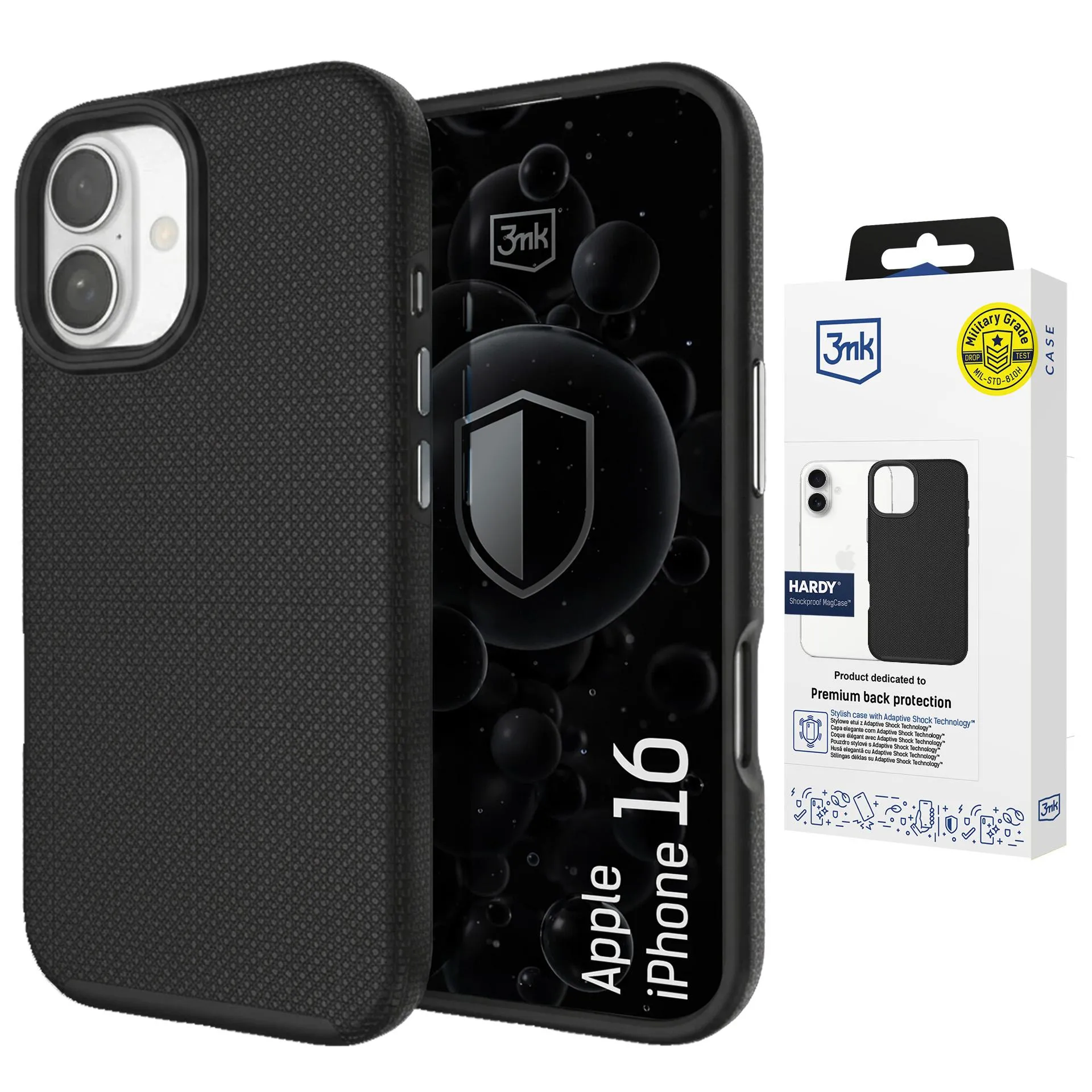 Etui 3mk Hardy Shockproof MagCase do iPhone 16 Czarny