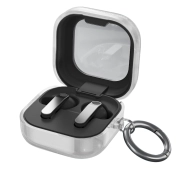 Bizon Case Headphone Clear do Galaxy Buds 4/4 Pro Przeźroczysto-brokatowy