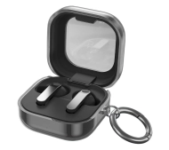 Bizon Case Headphone Clear do Galaxy Buds 4/4 Pro Przeźroczysto-czarny
