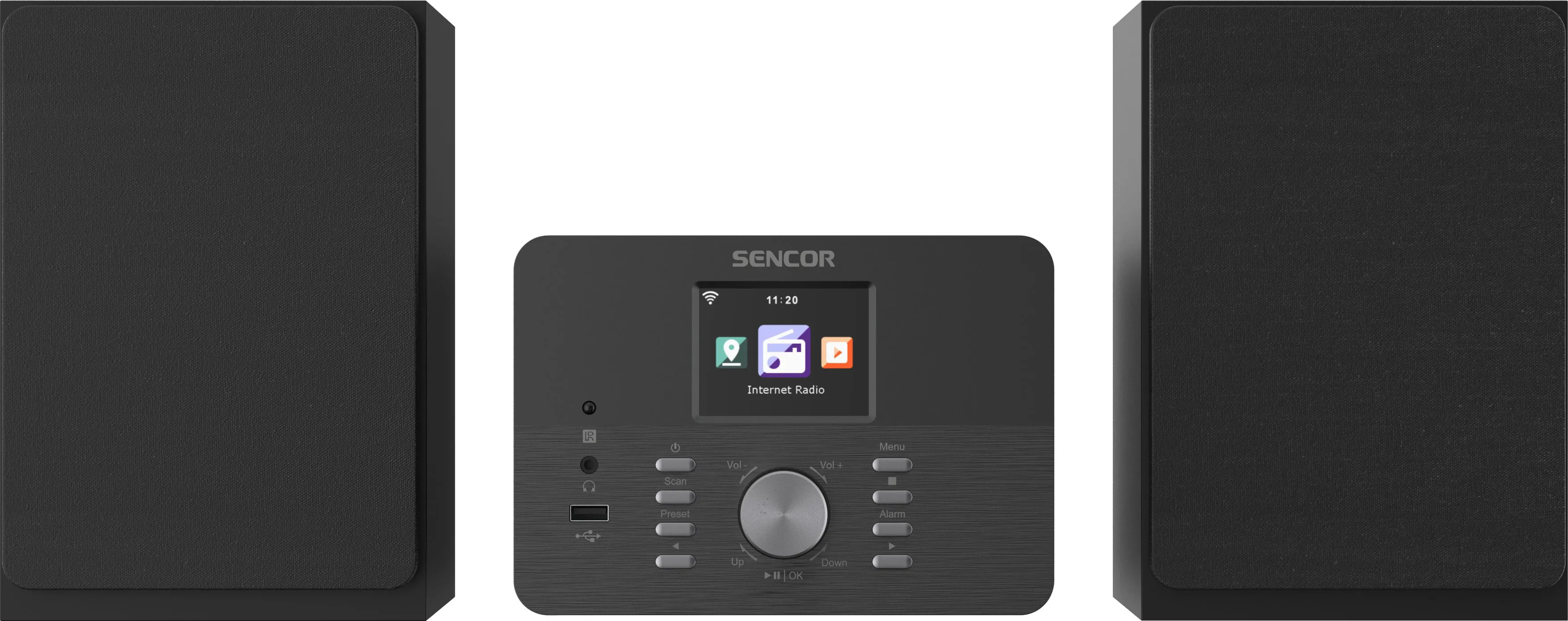 Wieża Sencor SMC 5100WDB 50W Wi-Fi Bluetooth Radio FM, DAB+, Internetowe Czarny