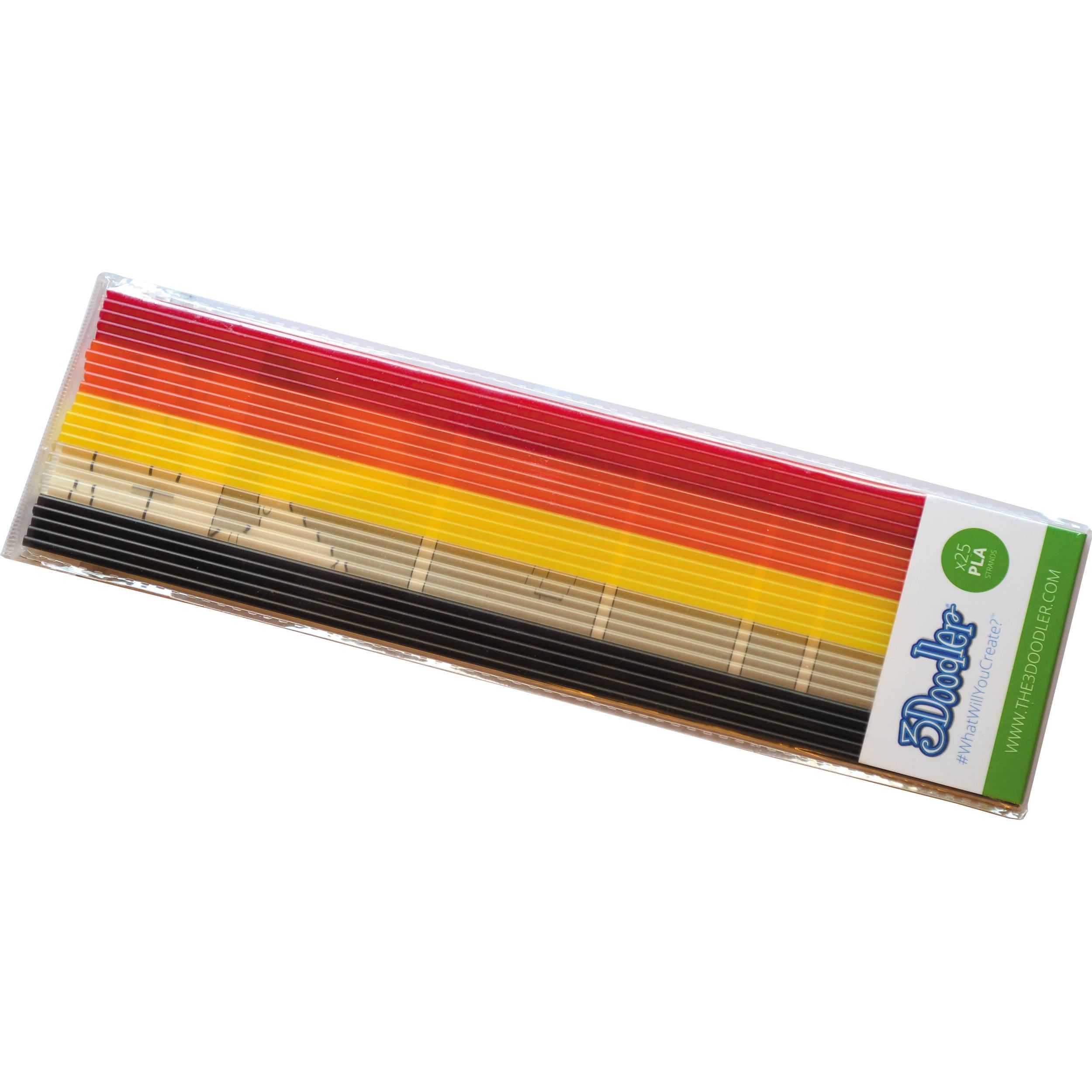 3Doodler PL-MIX12 (czarny/transparentny/żółty/pomarańczowy/wiśniowy)