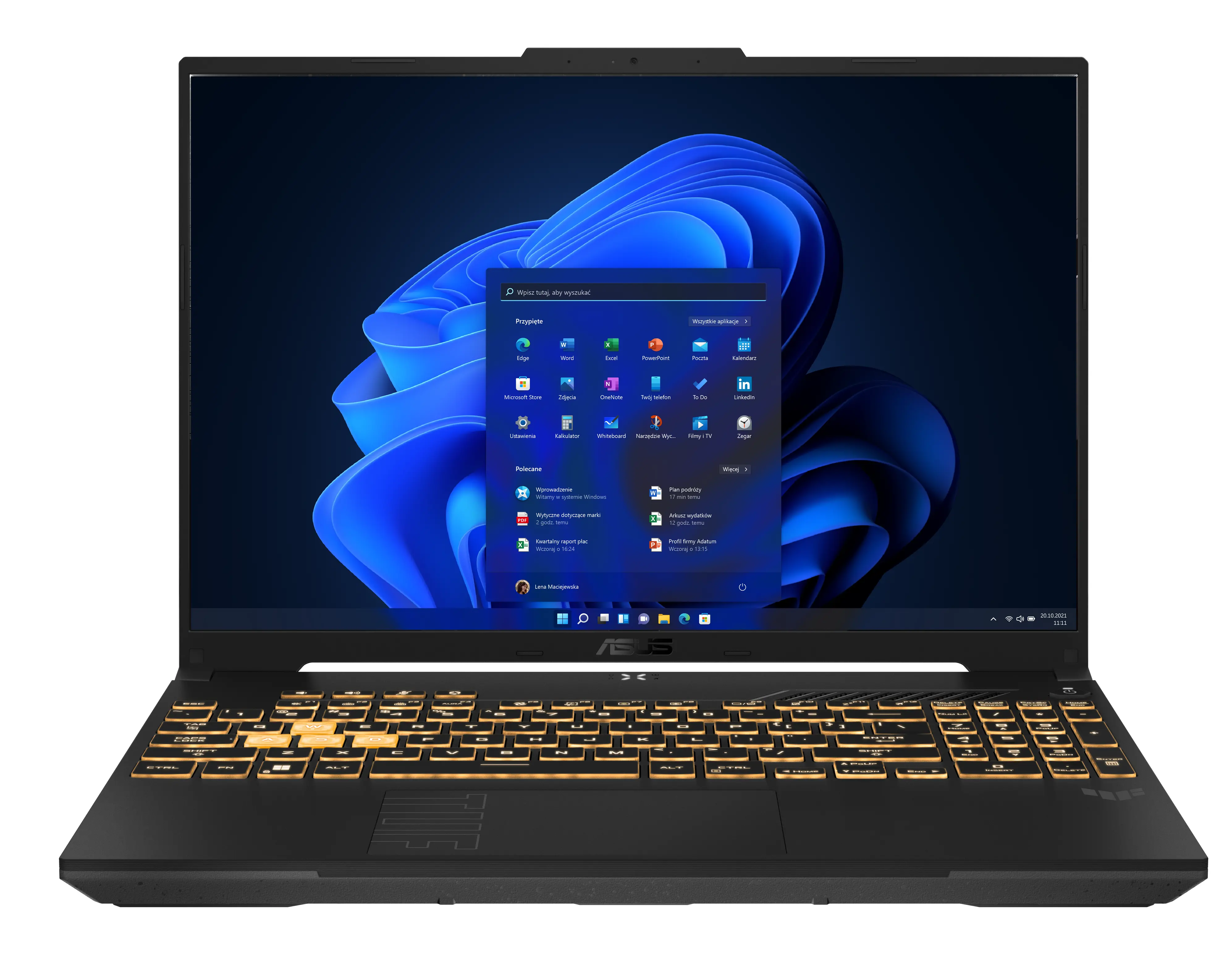 Laptop gamingowy ASUS TUF Gaming F16 FX607VJB-RL143W 16" 144Hz Core 5 210H 16GB RAM 512GB Dysk SSD RTX3050 DLSS3 Win11 Szary Funkcje AI