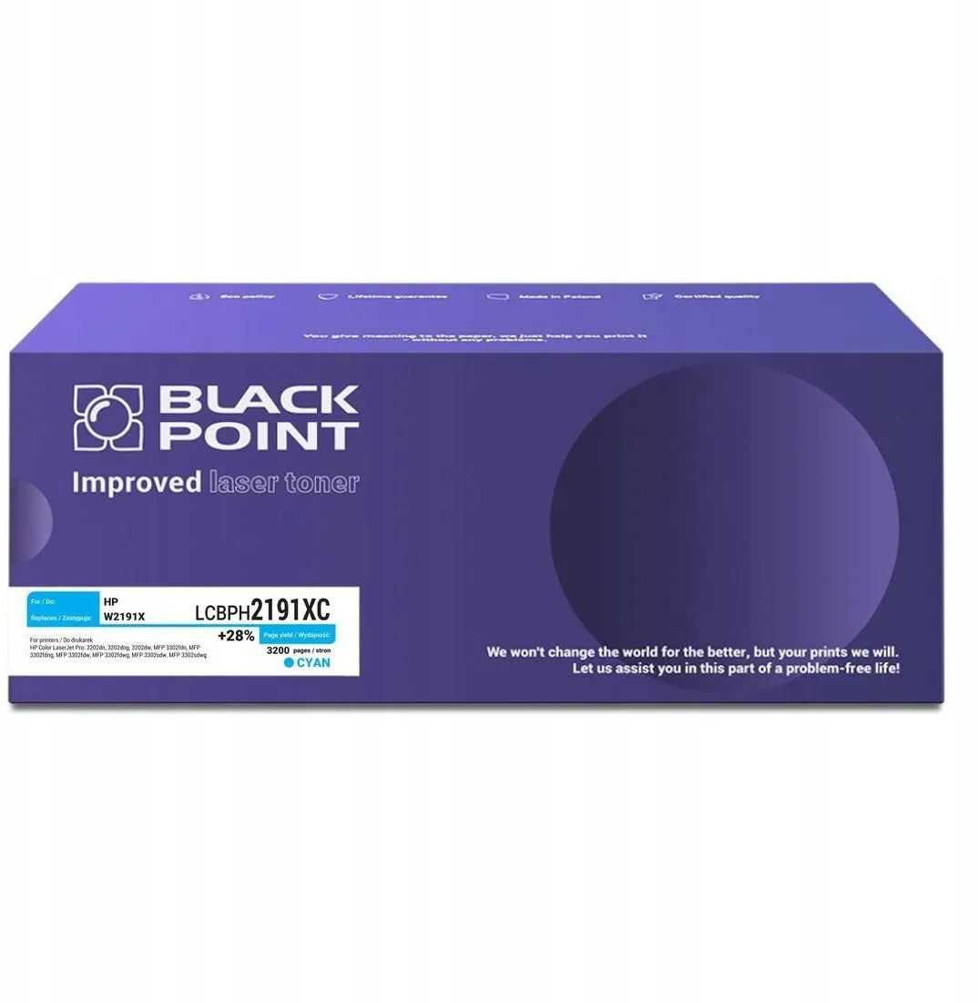 Toner Black Point LCBPH2191XC (zamiennik W2191X) Błękitny