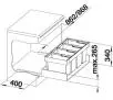 Sortownik odpadów Blanco FLEXON II 90/4 521475 1x16l 3x19l
