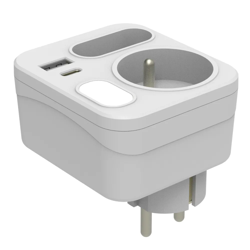 Rozgałęziacz Duwi MARINA PD20W USB-A USB-C 2 gniazda Biały