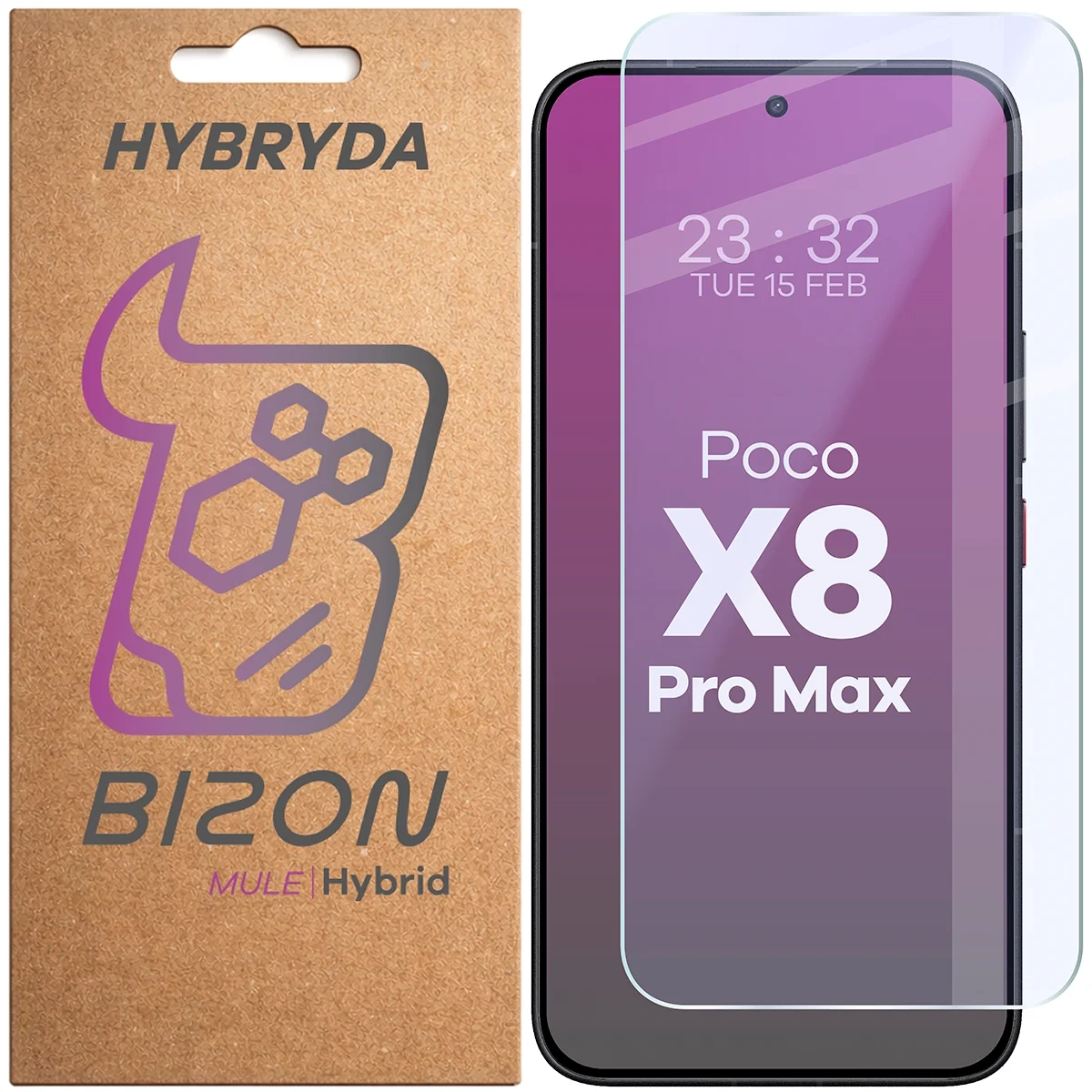 Szkło hybrydowe Bizon elastyczne Hybrid Mule do Xiaomi POCO X8 Pro Max