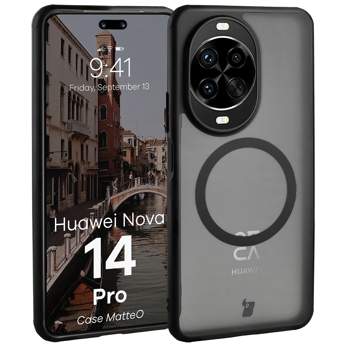 Etui Bizon Case MatteO do Huawei nova 14 Pro Czarny