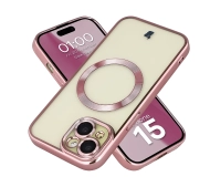 Bizon Case GuardO do iPhone 15 Jasnoróżowy