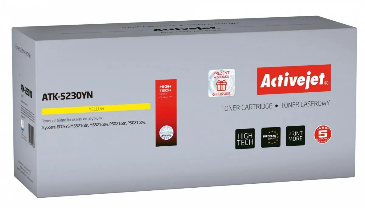 Toner ActiveJet ATK-5230YN (zamiennik TK-5230Y) Żółty