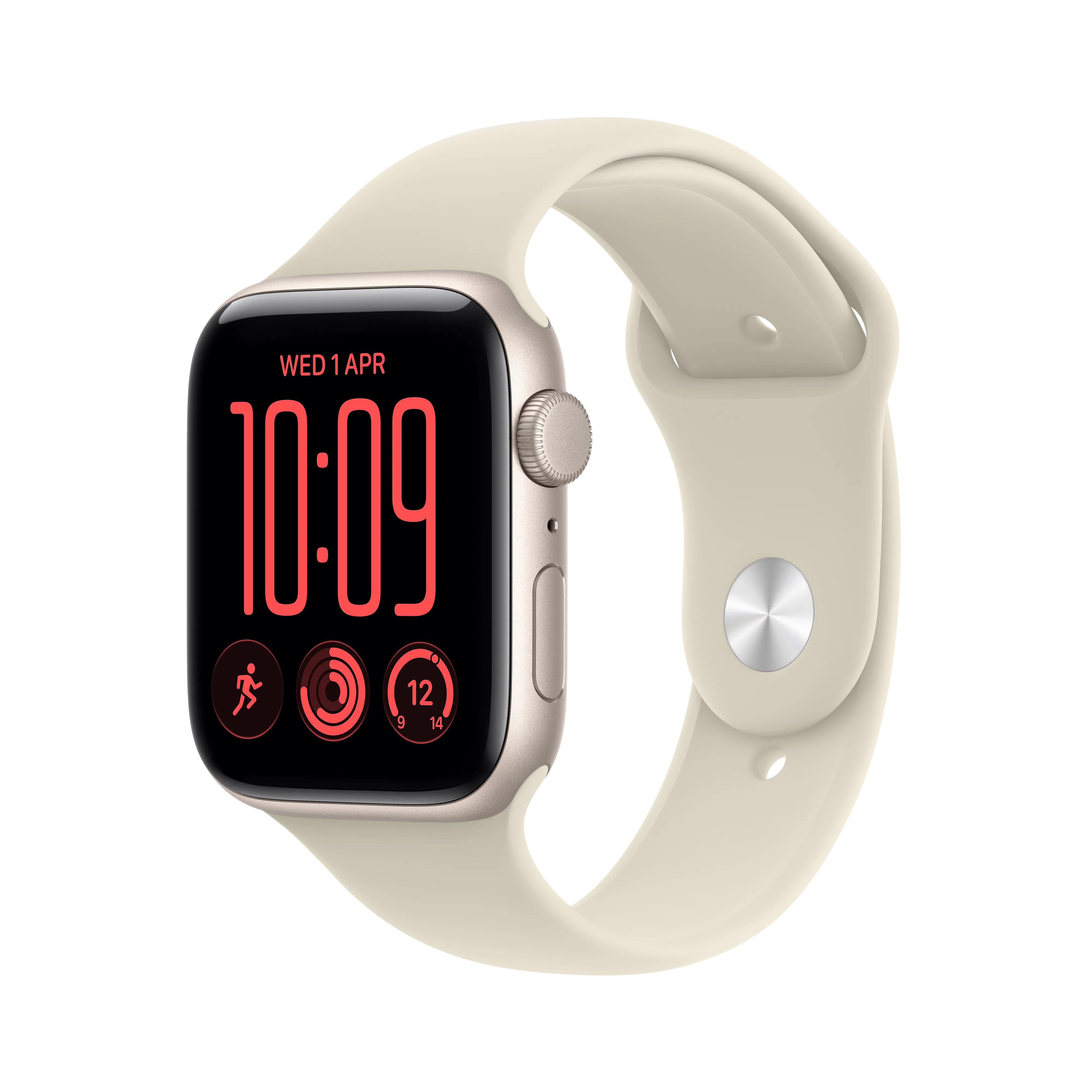 Apple Watch SE 3gen GPS koperta 40mm z aluminium Księżycowa poświata pasek sportowy piaskowy S/M 2026
