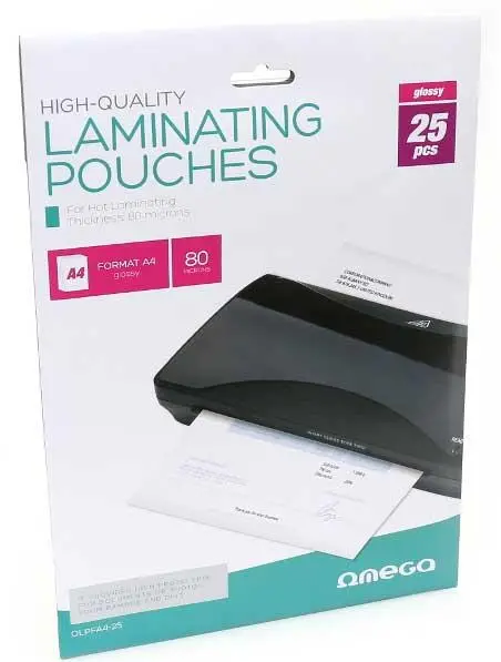 Folia laminacyjna Omega OLPFA4-25 A4 80mik 25szt.