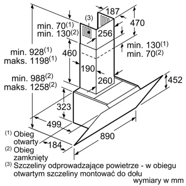 Okap Bosch Serie 6 DWK97JM60 Czarny