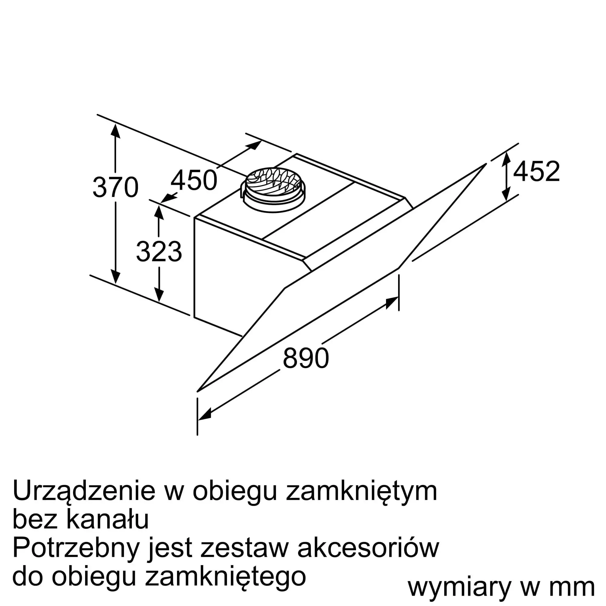 Okap Bosch Serie 6 DWK97JM60 Czarny