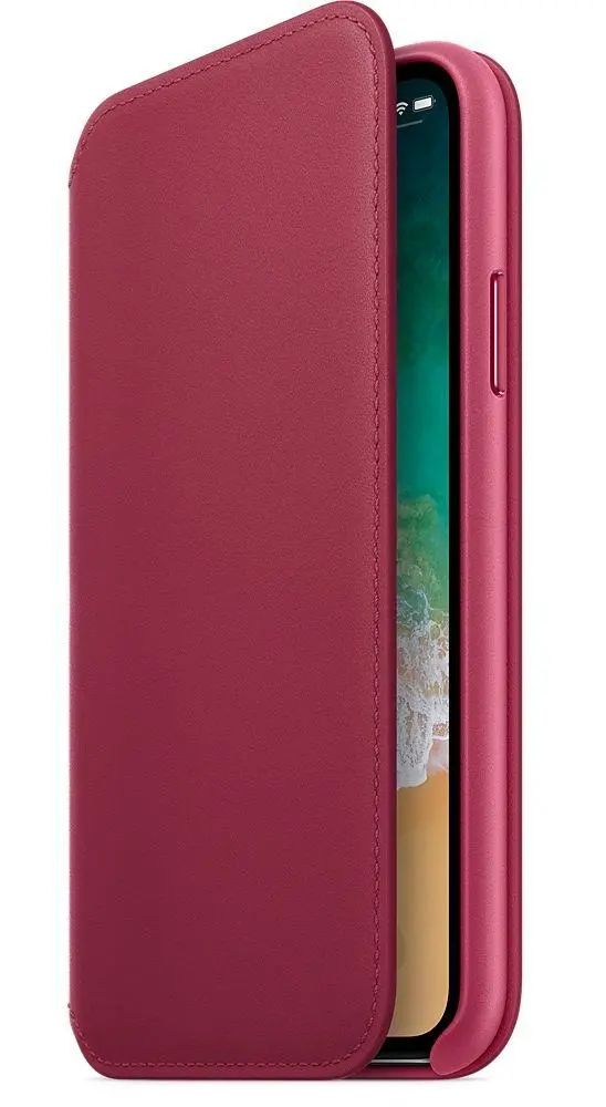 Etui Apple Leather Folio do iPhone X MQRX2ZM/A malina
