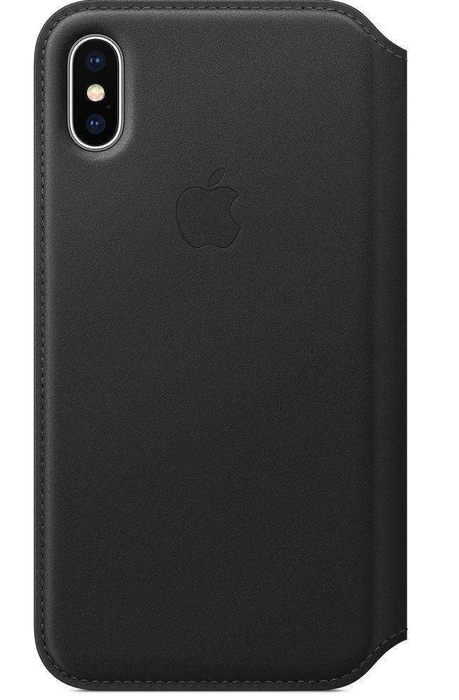 Apple Leather Folio iPhone X MQRV2ZM/A (czarny)