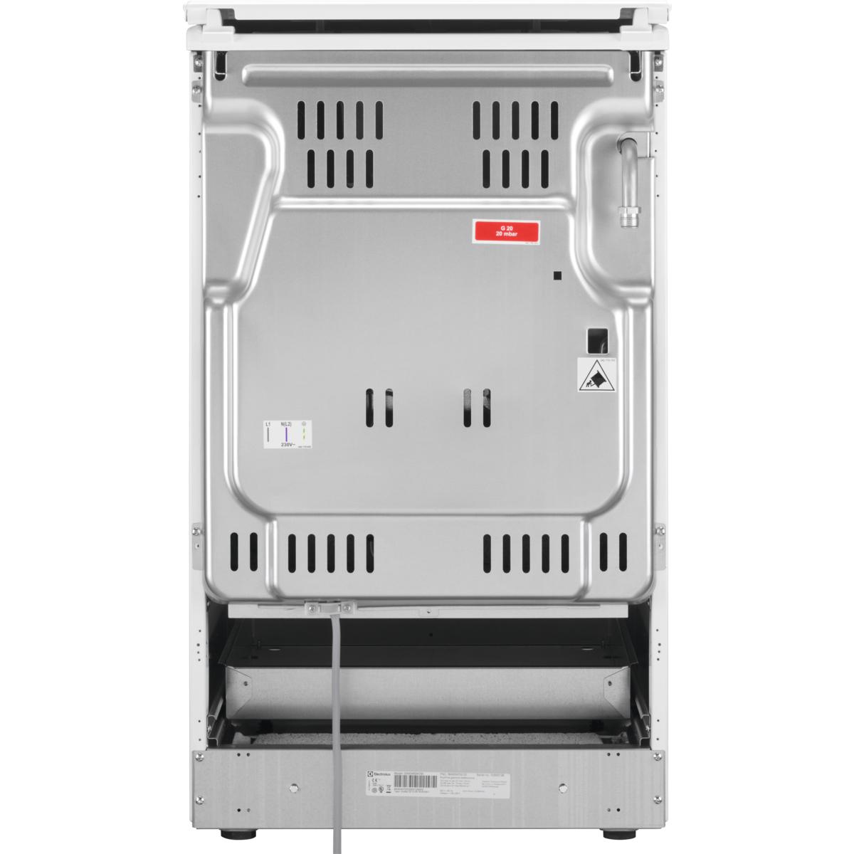Kuchnia gazowo-elektryczna Electrolux EKK54953OW PlusSteam - piekarnik parowy - termoobieg