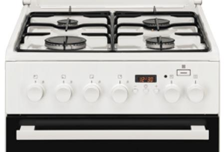 Kuchnia gazowo-elektryczna Electrolux EKK54953OW PlusSteam - piekarnik parowy - termoobieg