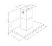 Okap Akpo WK-9 Isla Feniks Glass Slim 90 Srebrno-czarny