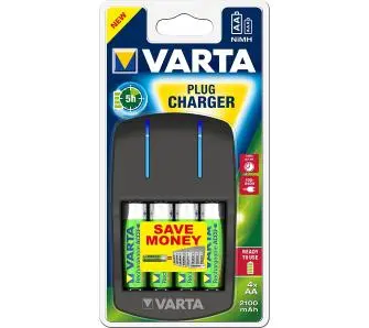 Ładowarka VARTA Plug Charger + 4 akumulatory AA 2100 mAh