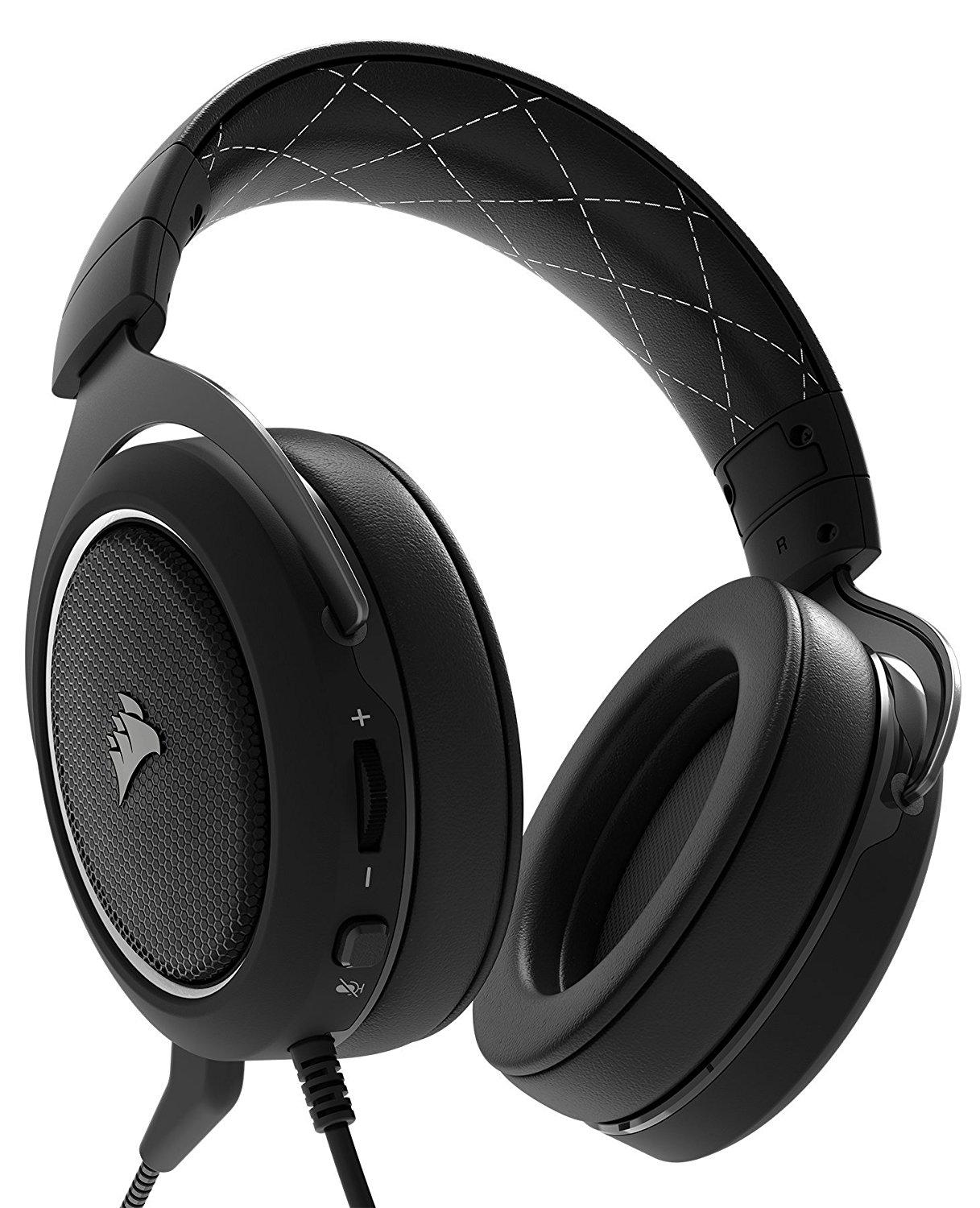 Słuchawki przewodowe z mikrofonem Corsair HS60 SURROUND Gaming Headset CA-9011174-EU - biały