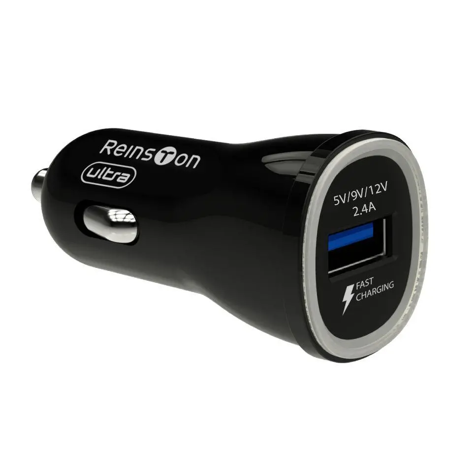 Ładowarka samochodowa Reinston ELSA04 kabel USB-C Czarny