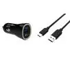 Ładowarka samochodowa Reinston ELSA04 kabel USB-C Czarny