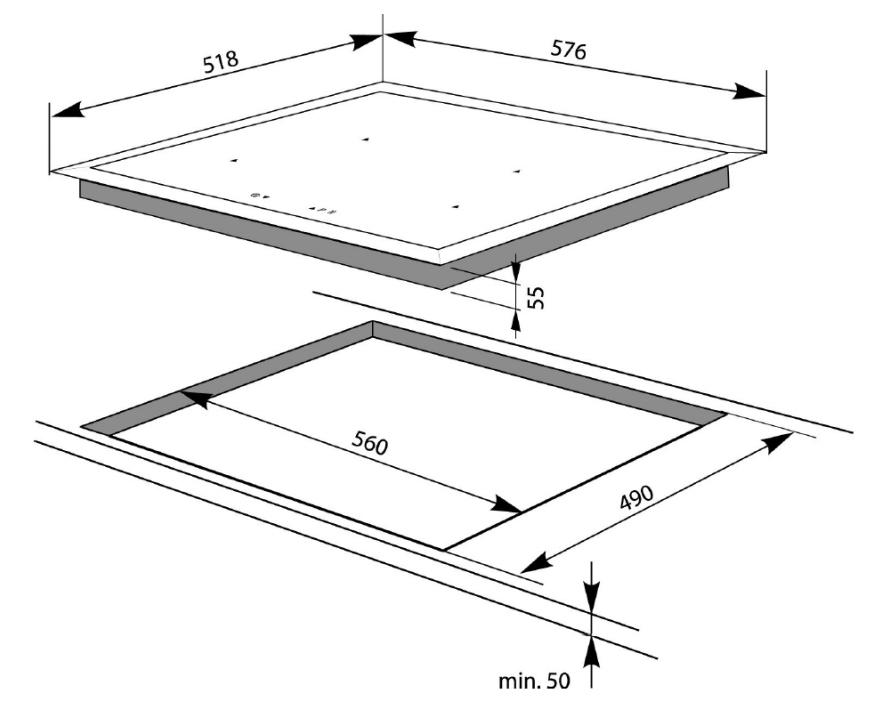Płyta indukcyjna Amica PI6540PTK - 57,6cm