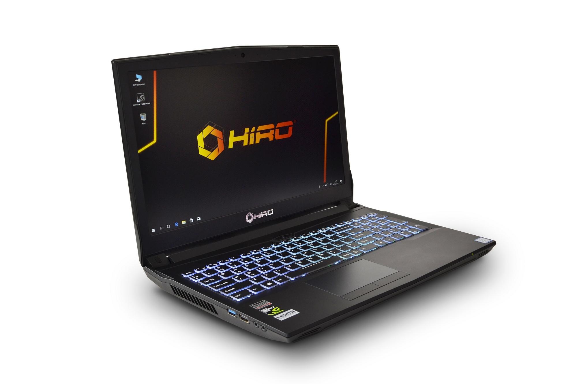 HIRO 957 H37 15,6" Intel® Core™ i7-8700 8GB RAM  1TB+250GB Dysk SSD  GTX1060 Grafika