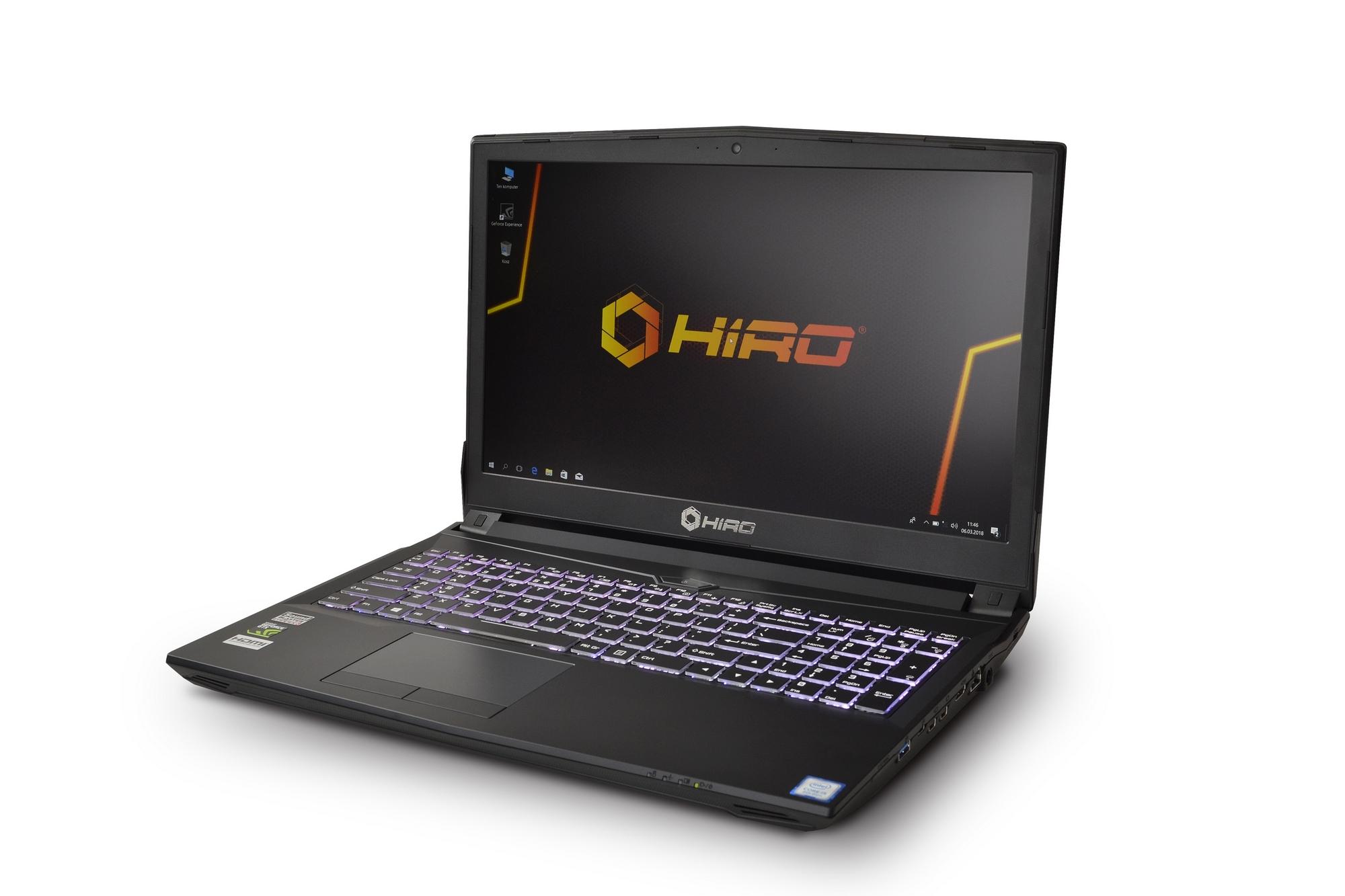 HIRO 957 H37 15,6" Intel® Core™ i7-8700 8GB RAM  1TB+250GB Dysk SSD  GTX1060 Grafika