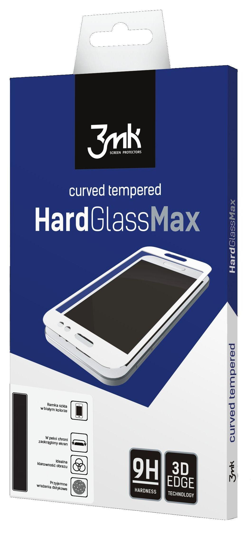 Szkło hartowane 3mk HardGlass Max iPhone 6s Plus (biały)